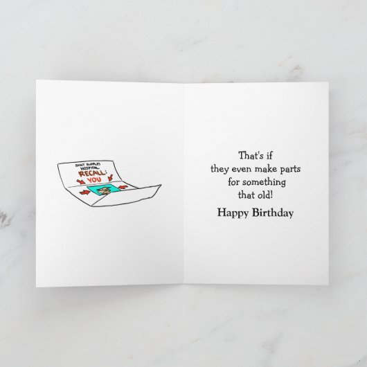 おもしろいハッピーバースデーグリーティングカード カード (内部)