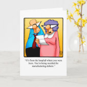 おもしろいハッピーバースデーグリーティングカード カード (黄色い花)