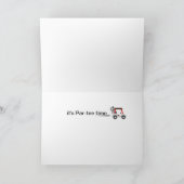 おもしろいハッピーバースデーゴルファーゴルフボール、カート、引用文 カード (内部)