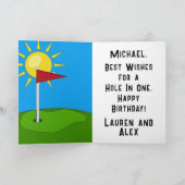 おもしろいハッピーバースデーゴルフレッツパーティー カード (内部)