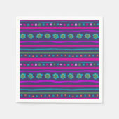 おもしろいハッピーバースデーストライプインスピリシティナプキンス スタンダードカクテルナプキン (正面)