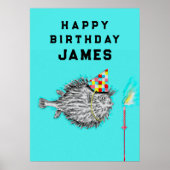 おもしろいハッピーバースデーパーティーポスター ポスター (正面)