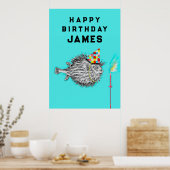 おもしろいハッピーバースデーパーティーポスター ポスター (キッチン)