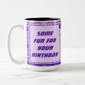 おもしろいハッピーバースデーマグ ツートーンマグカップ (左)