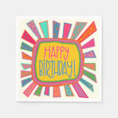 おもしろいハッピーバースデーレイズ吸光ナプキン スタンダードカクテルナプキン (正面)