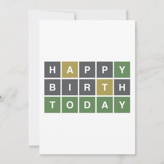 おもしろいハッピーバースデー今日の悩み シーズンカード (正面)