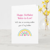 おもしろいハッピーバースデー義理誕生日 カード (黄色い花)