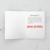 おもしろいハッピーバースデー音楽テーマロングバース カード (内部)