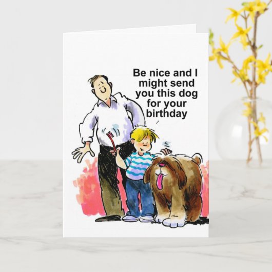 おもしろいハッピーバースデー カード (黄色い花)