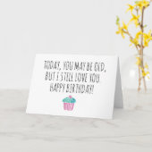 おもしろいハッピーバースデー カード (黄色い花)