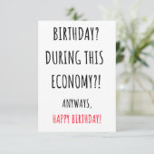 おもしろいハッピーバースデー サンキューカード (スタンド正面)