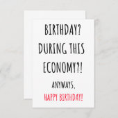 おもしろいハッピーバースデー サンキューカード (正面/裏面)