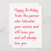 おもしろいハッピーバースデー シーズンカード (正面/裏面)