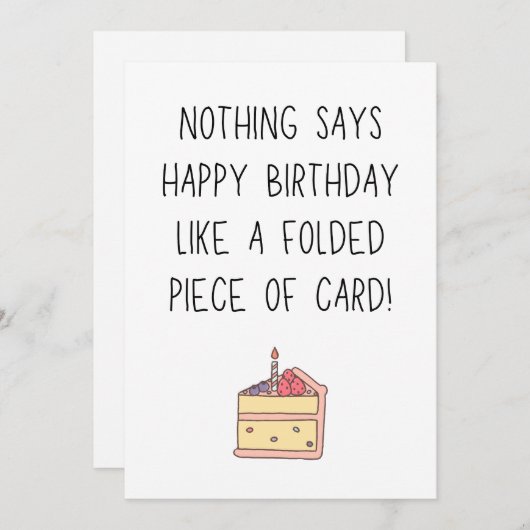 おもしろいハッピーバースデー シーズンカード (正面/裏面)