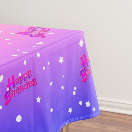 おもしろいハッピーバースデー(ピンクと金ゴールドグラデーション) テーブルクロス (インサイチュ)