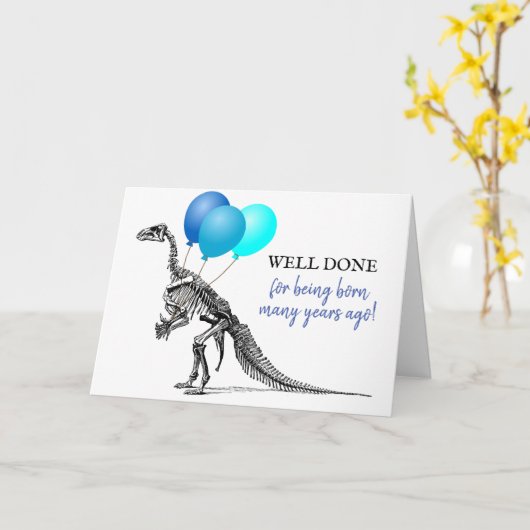 おもしろいハッピーバースデー |古い カード (黄色い花)