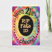 おもしろいハッピーバースデーRIPフェイクID おもしろい カード (正面)