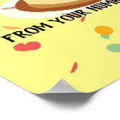 おもしろいハッピーバースデーYour Number One Flan ポスター (角)