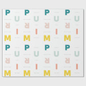 おもしろいハッピープリムパステル ラッピングペーパー (フラット)