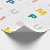 おもしろいハッピープリムパステル ラッピングペーパー (角)