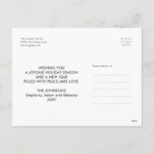 おもしろいハッピーホリデー7フォトコラージポストカード シーズンポストカード (裏面)