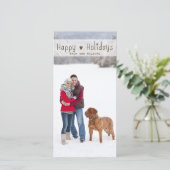 おもしろいハッピーホリデー | 休日のフォトカード シーズンカード (スタンド正面)