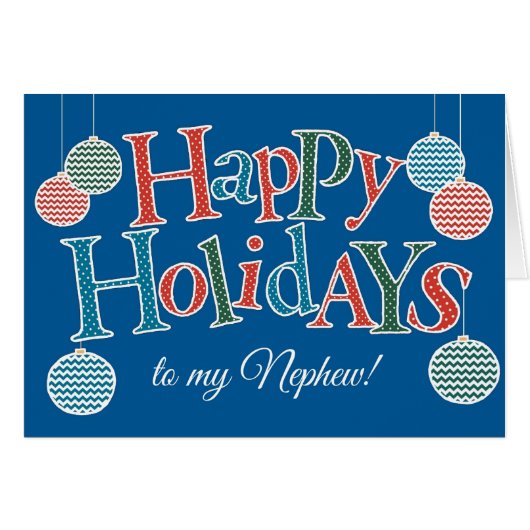 おもしろいハッピーホリデーfor甥，ボーカラフルブル (正面横)