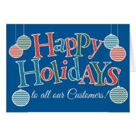 おもしろいハッピーホリデーfor Customers カラフル Baubles