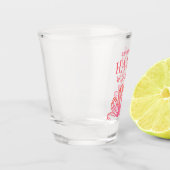 おもしろいハッピーワイルドフリー退職パーティー ショットグラス (左)