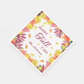 おもしろいハッピー秋オール紅葉紙 スタンダードランチョンナプキン (角)