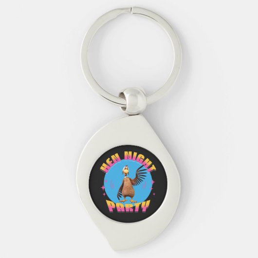 おもしろいハッピー・ヘン・パーティー キーホルダー (正面)