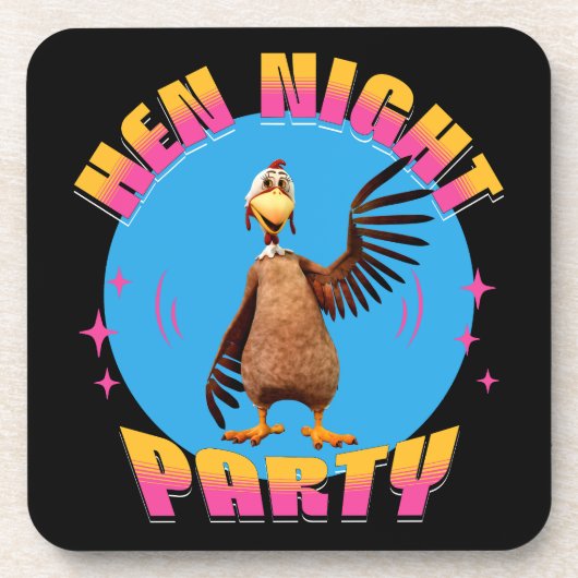 おもしろいハッピー・ヘン・パーティー コースター (正面)