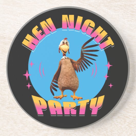 おもしろいハッピー・ヘン・パーティー コースター (正面)