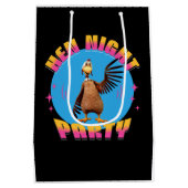 おもしろいハッピー・ヘン・パーティー ミディアムペーパーバッグ (裏面)