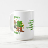 おもしろいハッピーSt patricks dayハウディディディディデュットカウボーイ コーヒーマグカップ (正面左)