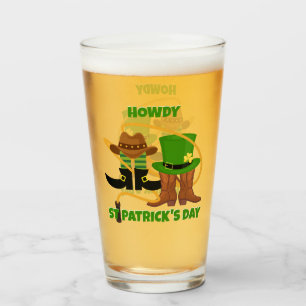 おもしろいハッピーSt patricks dayハウディディディディデュットカウボーイ タンブラーグラス