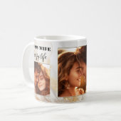 おもしろいハッ妻結婚金ゴールド芸術的のマグカップ コーヒーマグカップ (正面左)