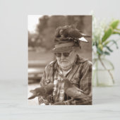 おもしろいハトルストマンリタイアメントパーティの招待状 招待状 (スタンド正面)