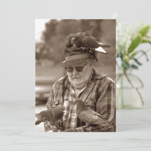 おもしろいハト鳥の人私は発表を動かしました 案内状 (スタンド正面)