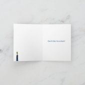 おもしろいハヌカー(ユダヤ教の祭り)グリーティングカード – (ユダヤ教)メノラーろうそく カード (内部)