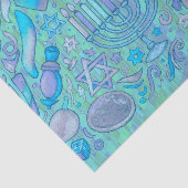 おもしろいハヌッカモティフオールブルー 薄葉紙 (詳細)