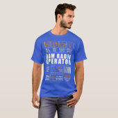 おもしろいハム笑わされるアマチュアラジオ Tシャツ (正面フル)