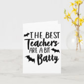 おもしろいハロウィンの先生 最高の先生はちょっとやんちゃ カード (黄色い花)