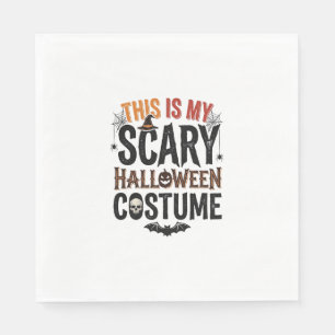おもしろいハロウィンの怖いコスチュームのビンテージTシャツデザイン スタンダードランチョンナプキン