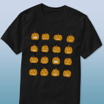 おもしろいハロウィンカボチャのランタンパターン Tシャツ<br><div class="desc">おもしろいと不気味なハロウィーンのパンプキンランタン。イーク！オリジナルアートby Nic Squirrell.</div>