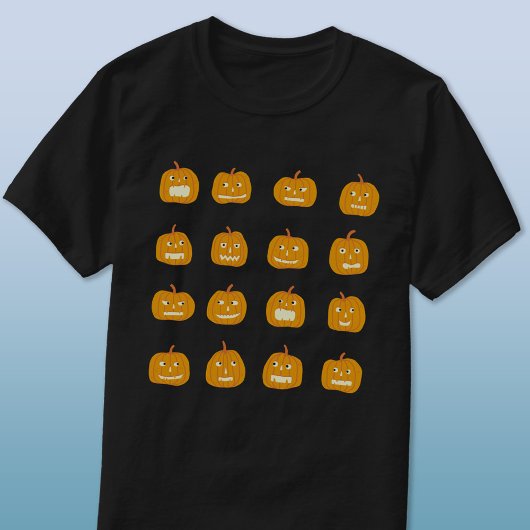 おもしろいハロウィンカボチャのランタンパターン Tシャツ