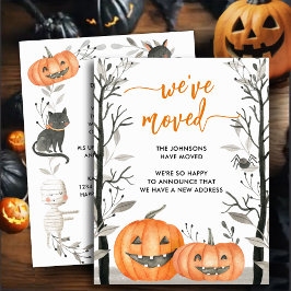 おもしろいハロウィンカボチャ私たちは変更アドレスを移動した 案内状