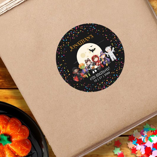 おもしろいハロウィンキッズ衣装バースデーパーティー ラウンドシール