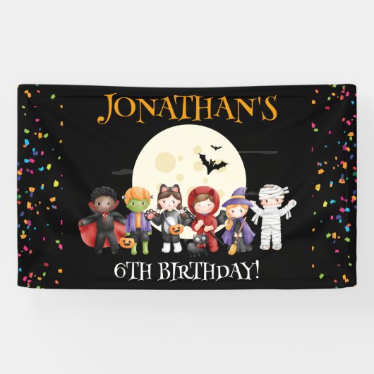 おもしろいハロウィンキッズ衣装バースデーパーティー 横断幕 (横)