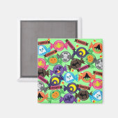 おもしろいハロウィンキャンディ マグネット (正面/裏面)